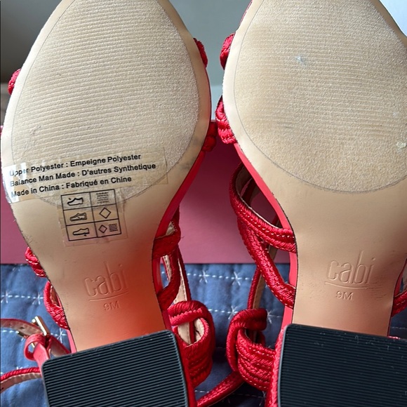 Cabi Red Strappy Sandals - Picture 4 of 6